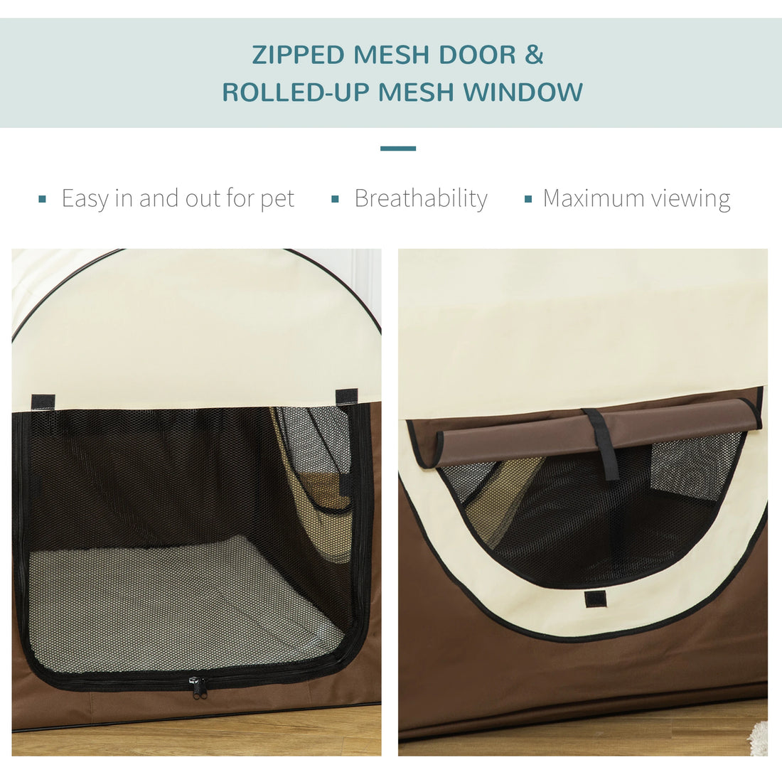 PawHut 97cm Foldable Pet Carrier for Large Medium Dogs, Portable Cat Carrier, Soft Travel Bag