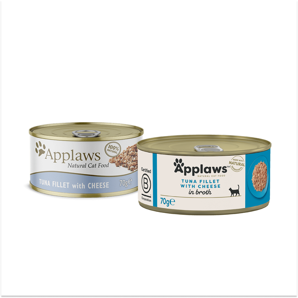 Applaws Tin Tuna Fillet & Cheese in Broth 70g