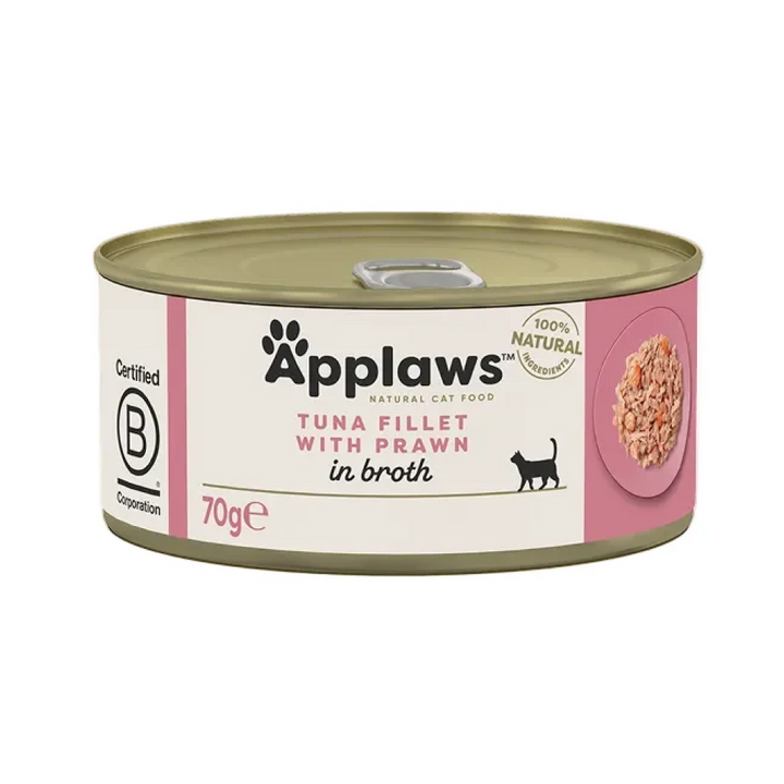 Applaws Tin Tuna Fillet & Prawn in Broth 70g