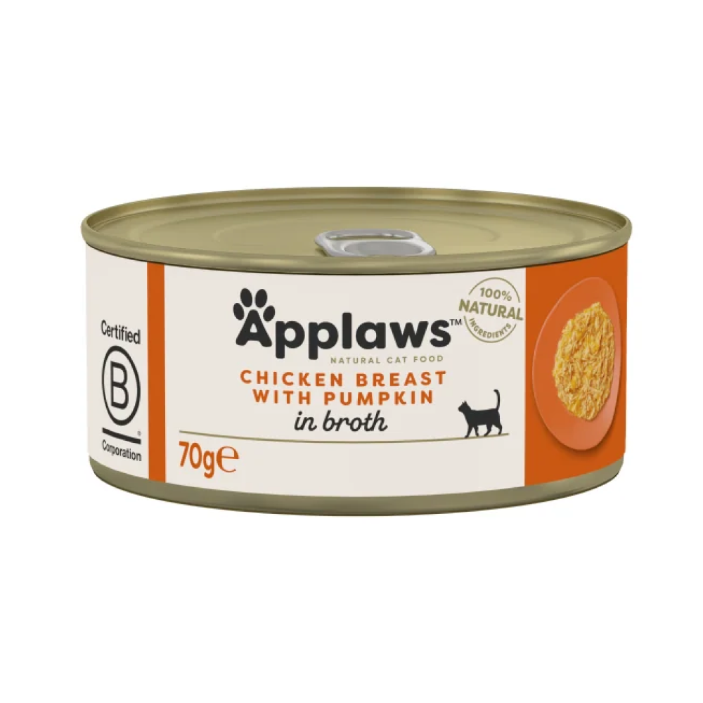 Applaws Tin Chicken Breast & Pumpkin in Broth 70g