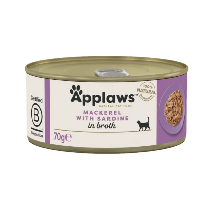 Applaws Tin Mackerel & Sardine in Broth 70g