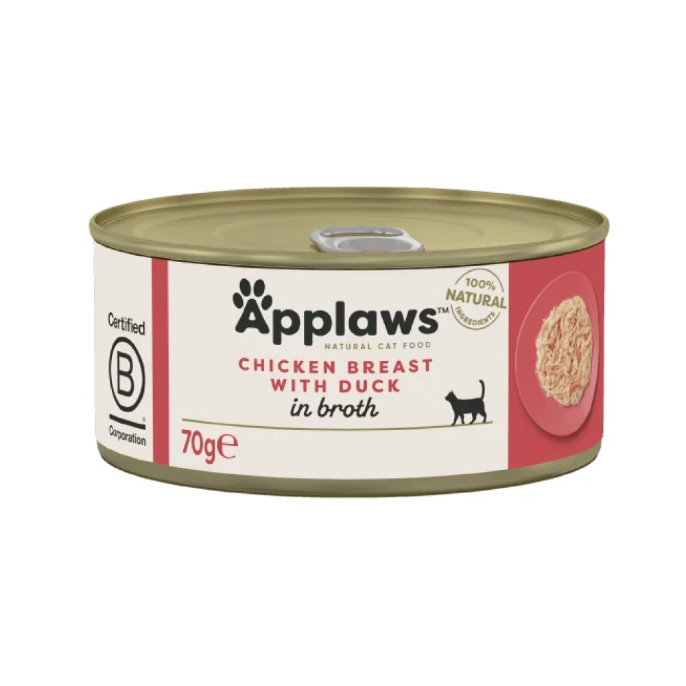 Applaws Tin Chicken Breast & Duck in Broth 70g