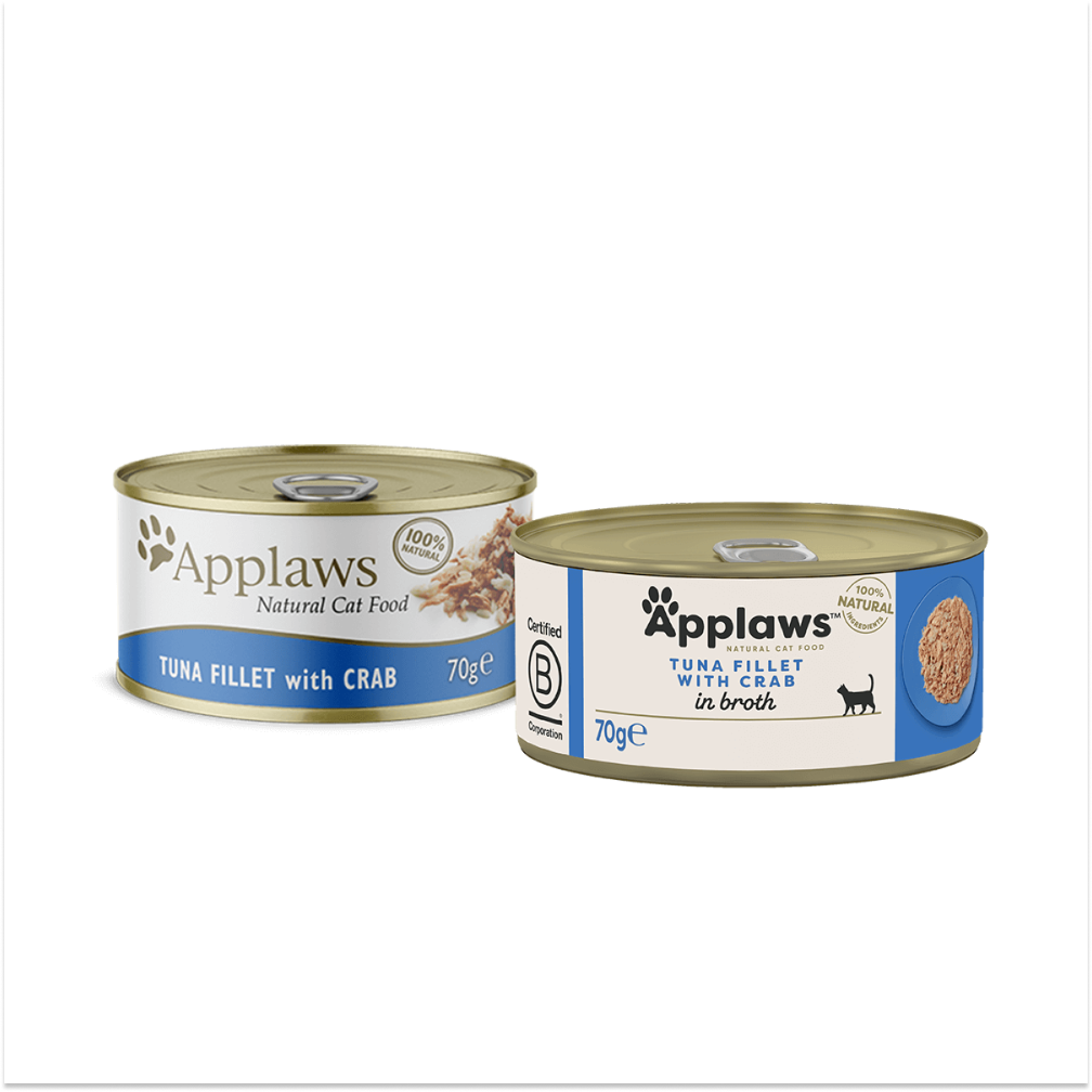 Applaws Tin Tuna Fillet & Crab in Broth 70g