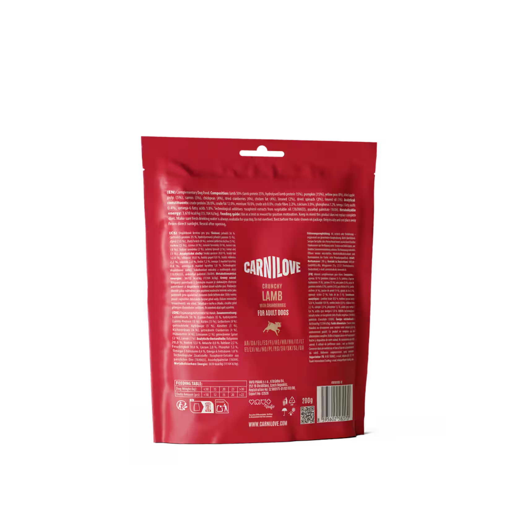 Carnilove Crunchy Treat – Lamb & Cranberries 200g