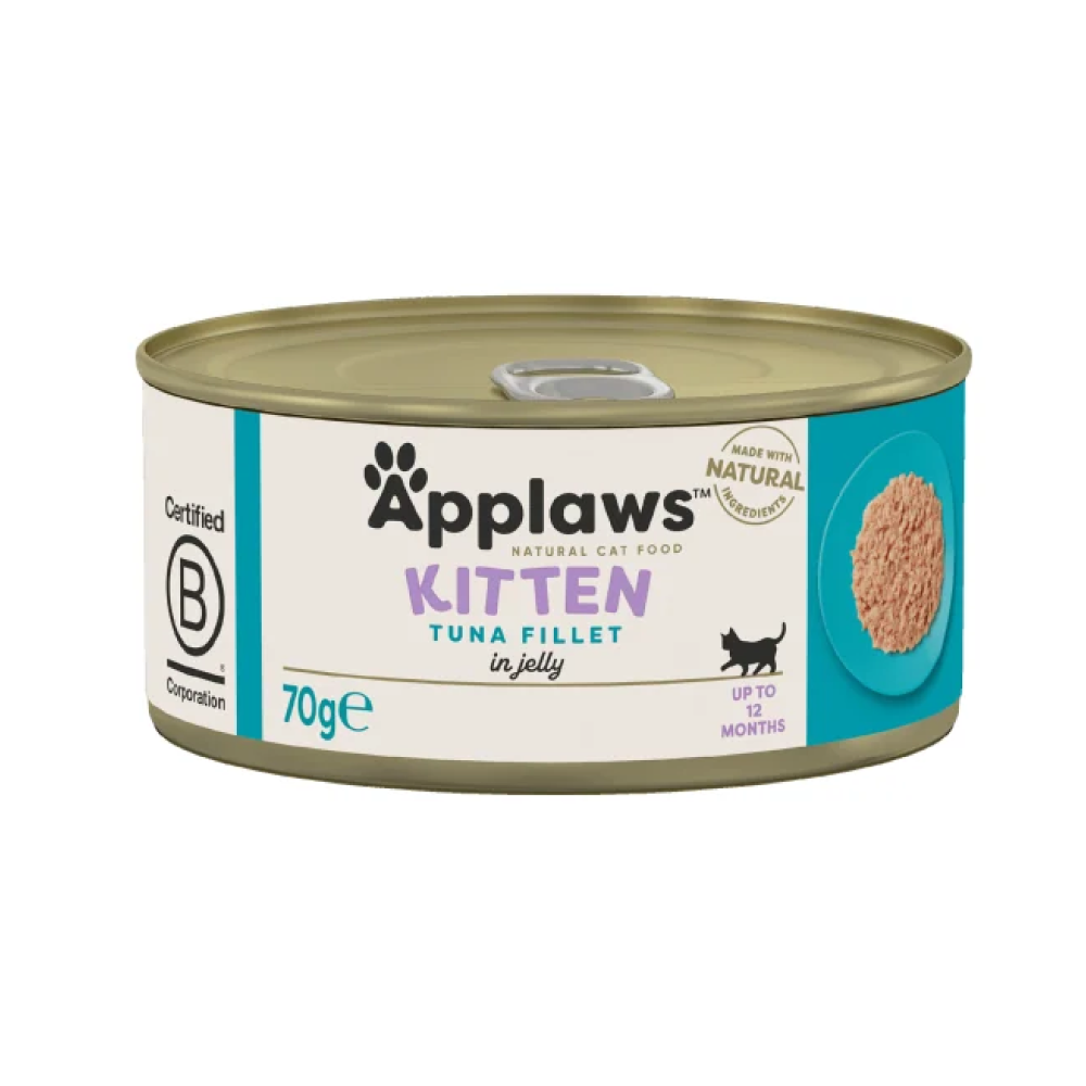Applaws Tin Kitten Tuna Fillet in Jelly 70g