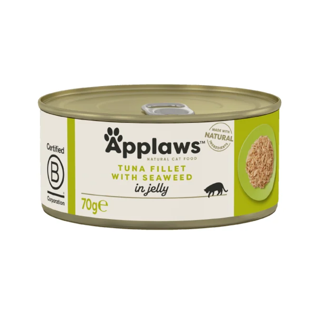 Applaws Tin Tuna Fillet & Seaweed in Jelly 70g