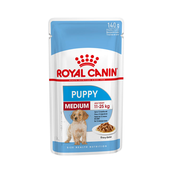 Royal Canin Medium Puppy In Gravy Pouch 140g