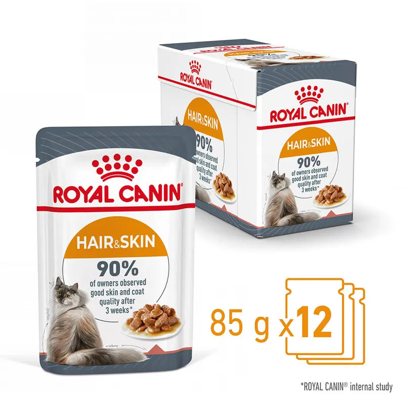 Royal Canin Hair & Skin Care Pouch in Gravy