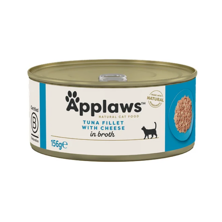 Applaws Tin Tuna Fillet & Cheese in Broth 156g