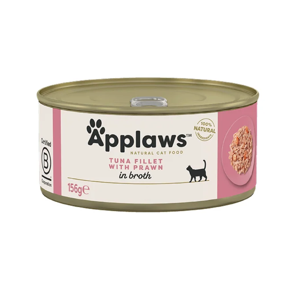 Applaws Tin Tuna Fillet & Prawn in Broth 156g