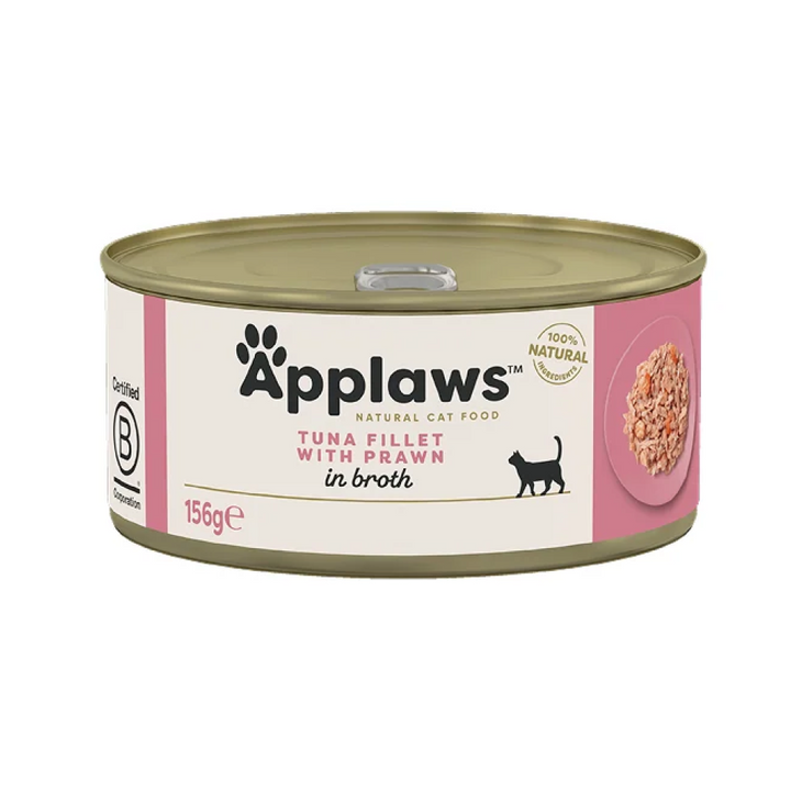 Applaws Tin Tuna Fillet & Prawn in Broth 156g