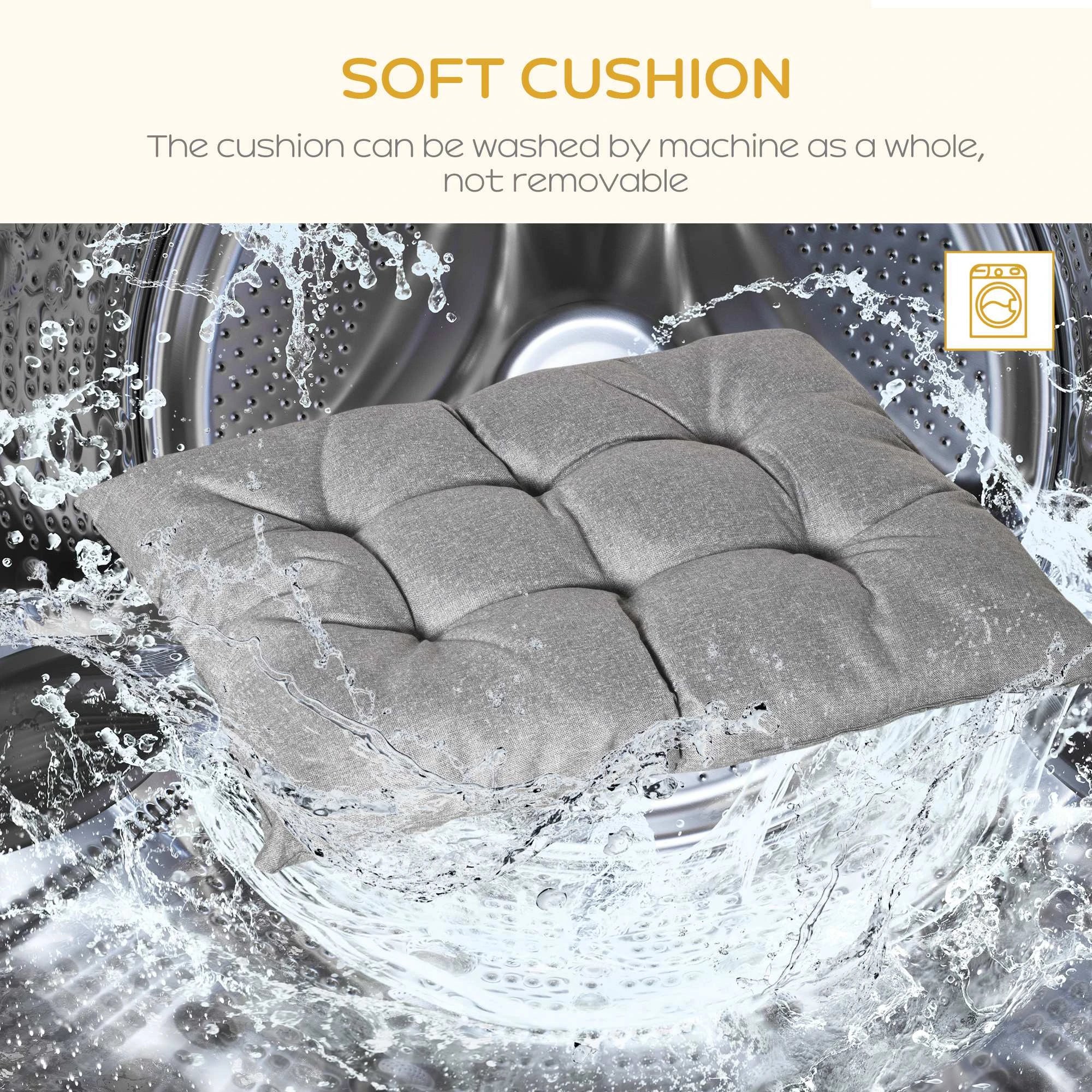 PawHut Raised Pet Bed for Small Dogs Cats w/ Washable Cushion, Grey