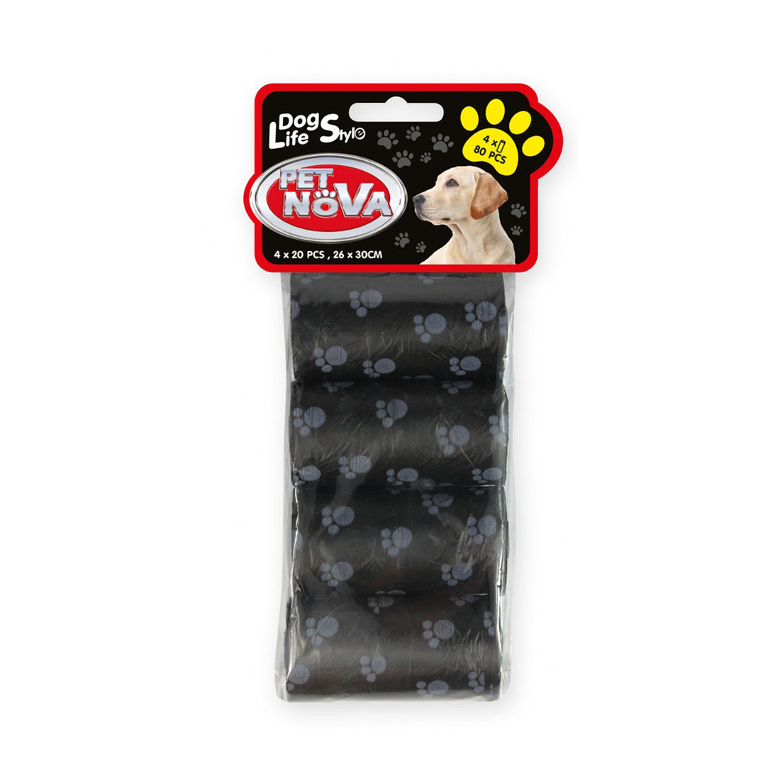 Pet Nova Black Waste Bags 4*20pcs