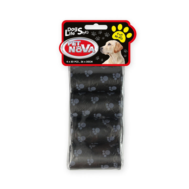 Pet Nova Black Waste Bags 4*20pcs