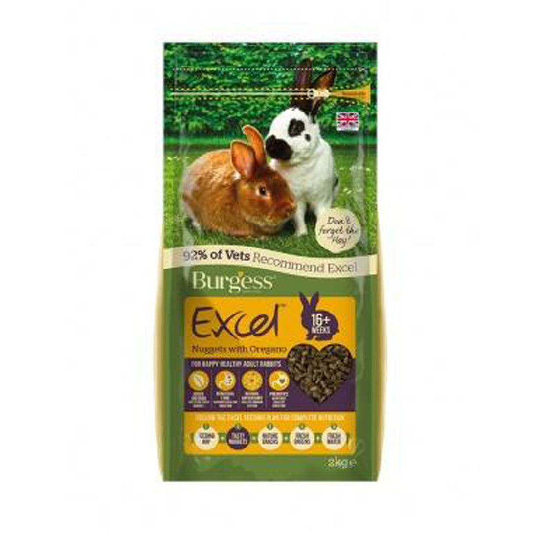 Burgess Excel Adult Rabbit Nuggets With Oregano 1.5kg