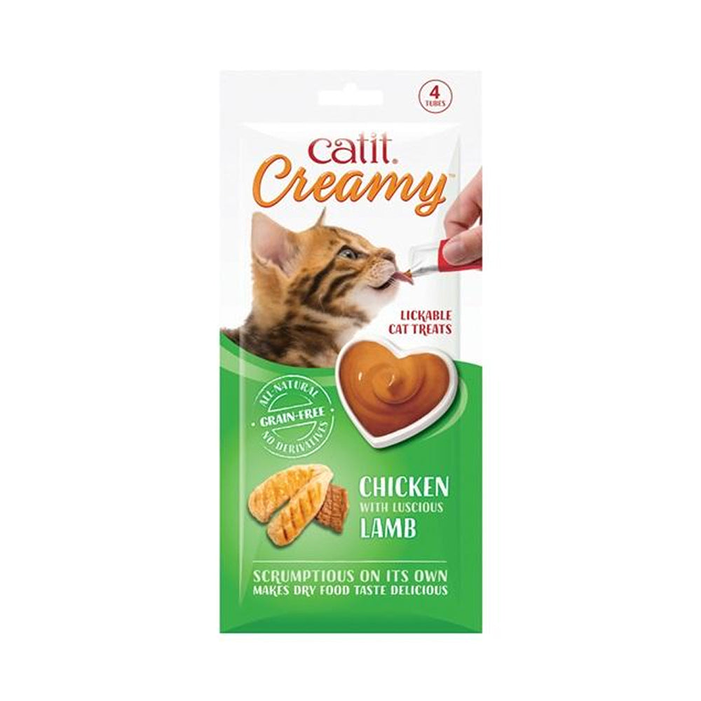 Catit Creamy Lickable Cat Treat Chicken & Lamb 4pcs