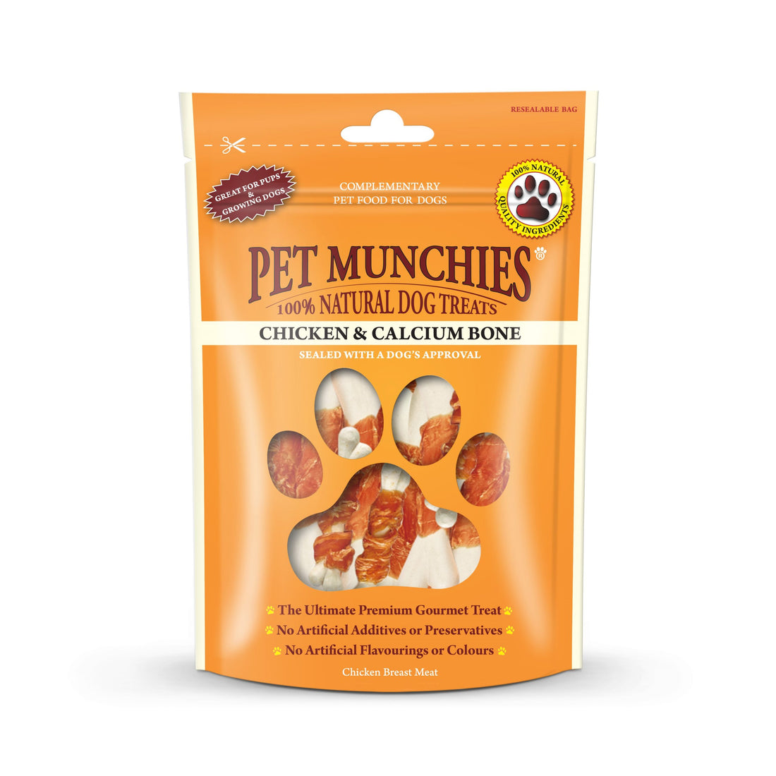 Pet Munchies Chicken And Calcium Bones 100g