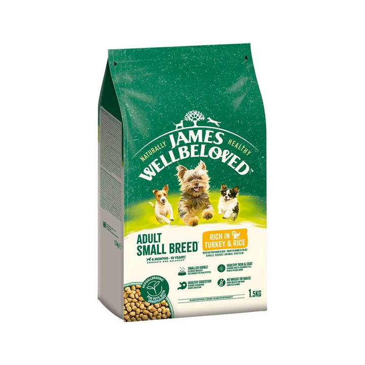 James Wellbeloved Adult Small Breed Turkey & Rice 1.5kg