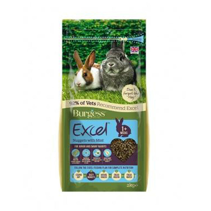 Burgess Excel Junior & Dwarf Rabbit Nuggets With Mint 1.5kg