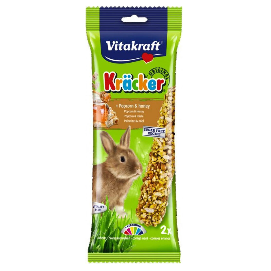 Vitakraft Rabbit Popcorn-Honey Sticks 2pcs