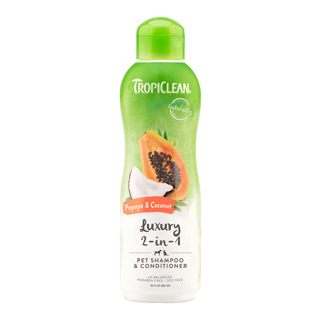 TropiClean Papaya & Coconut Luxury 2-in-1 355ml