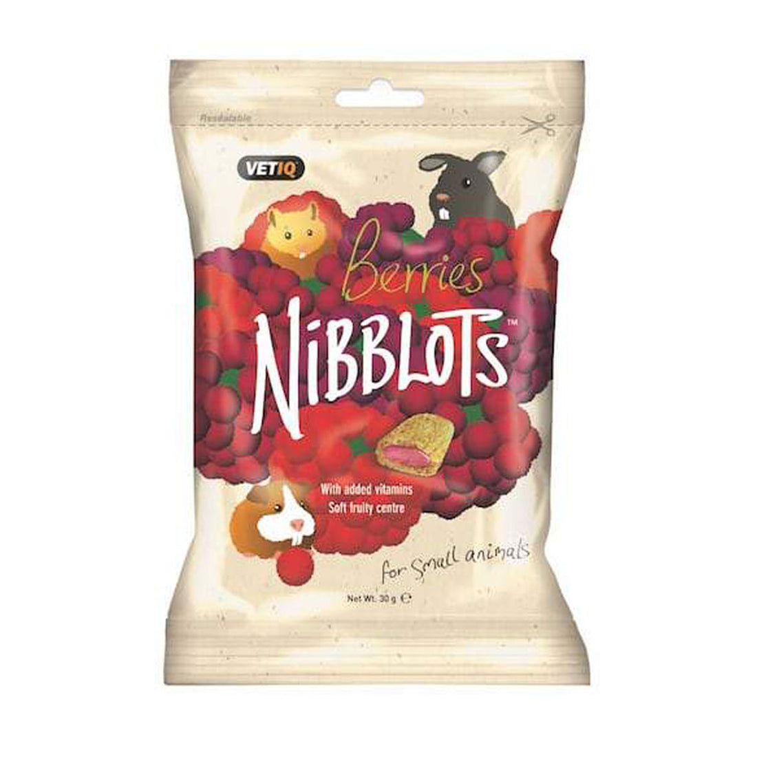 VetIQ Nibblots For Small Animals – Berries 30g