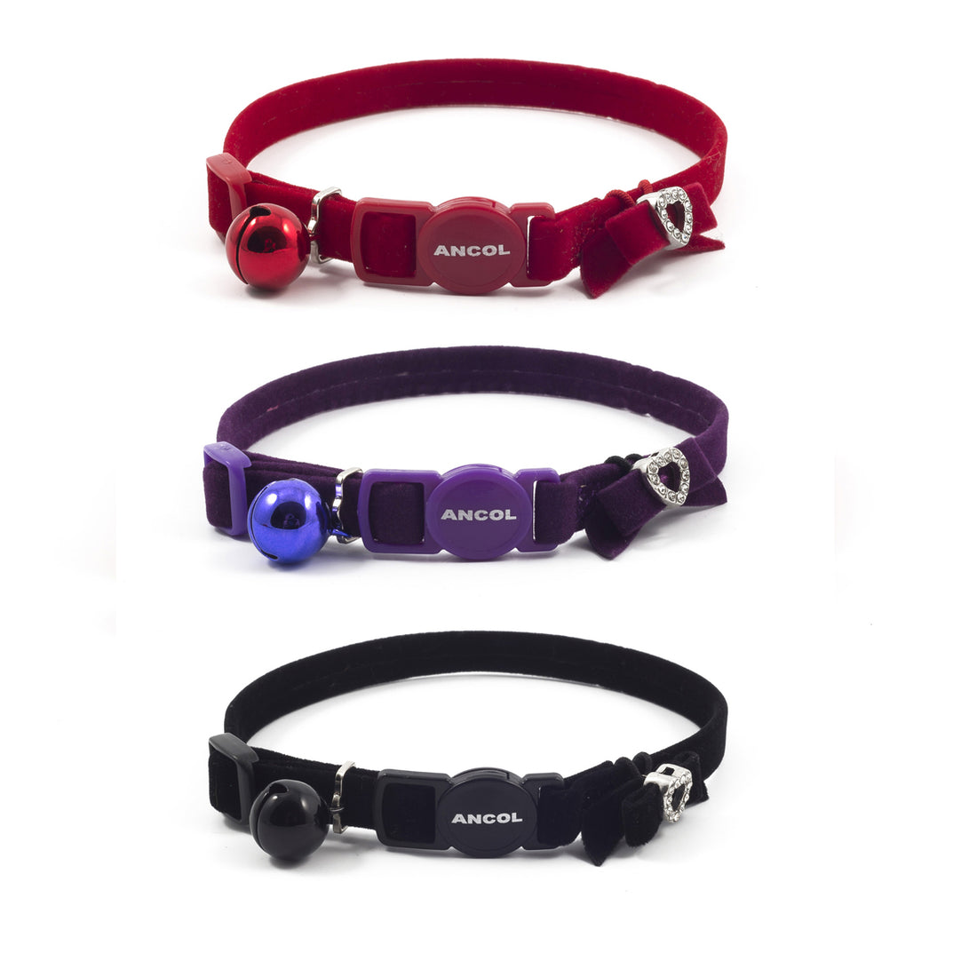 Ancol Velvet Heart Safety Cat Collar