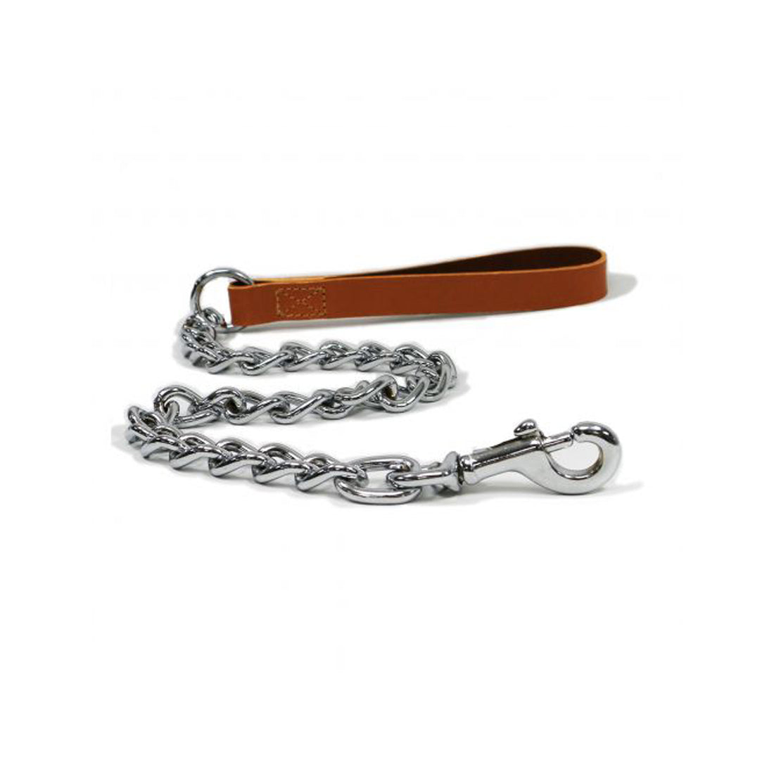 Ancol Leather Extra Heavy Chain Lead Tan 30″