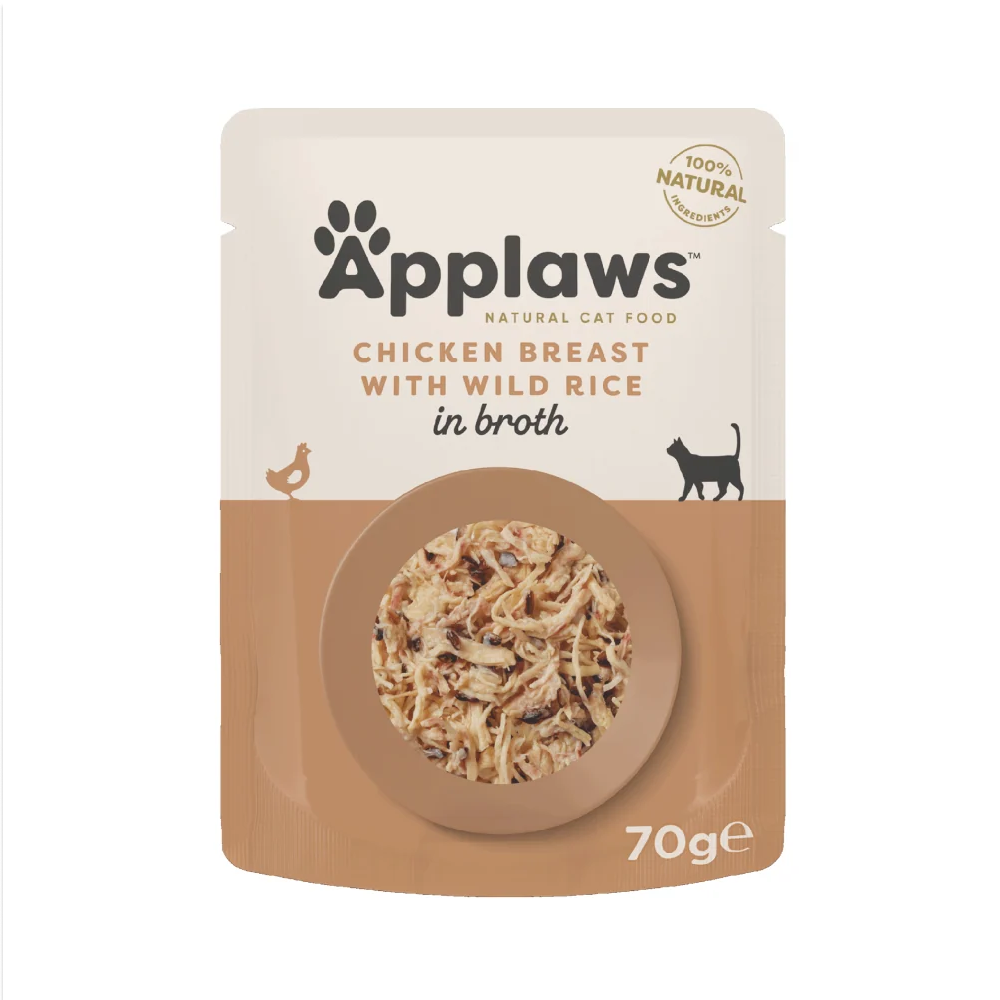 Applaws Pouches Chicken Breast & Wild Rice in Broth