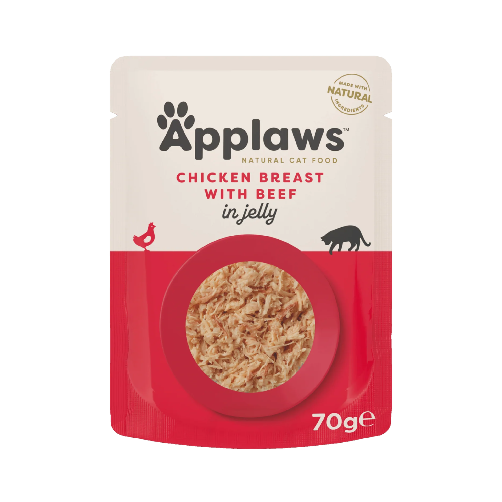 Applaws Pouches Chicken Breast with Beef in Jelly