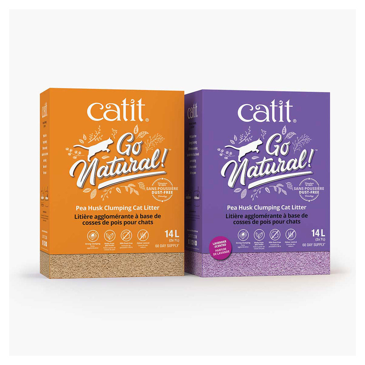Catit Go Natural Pea Husk Clumping Cat Litter 14L