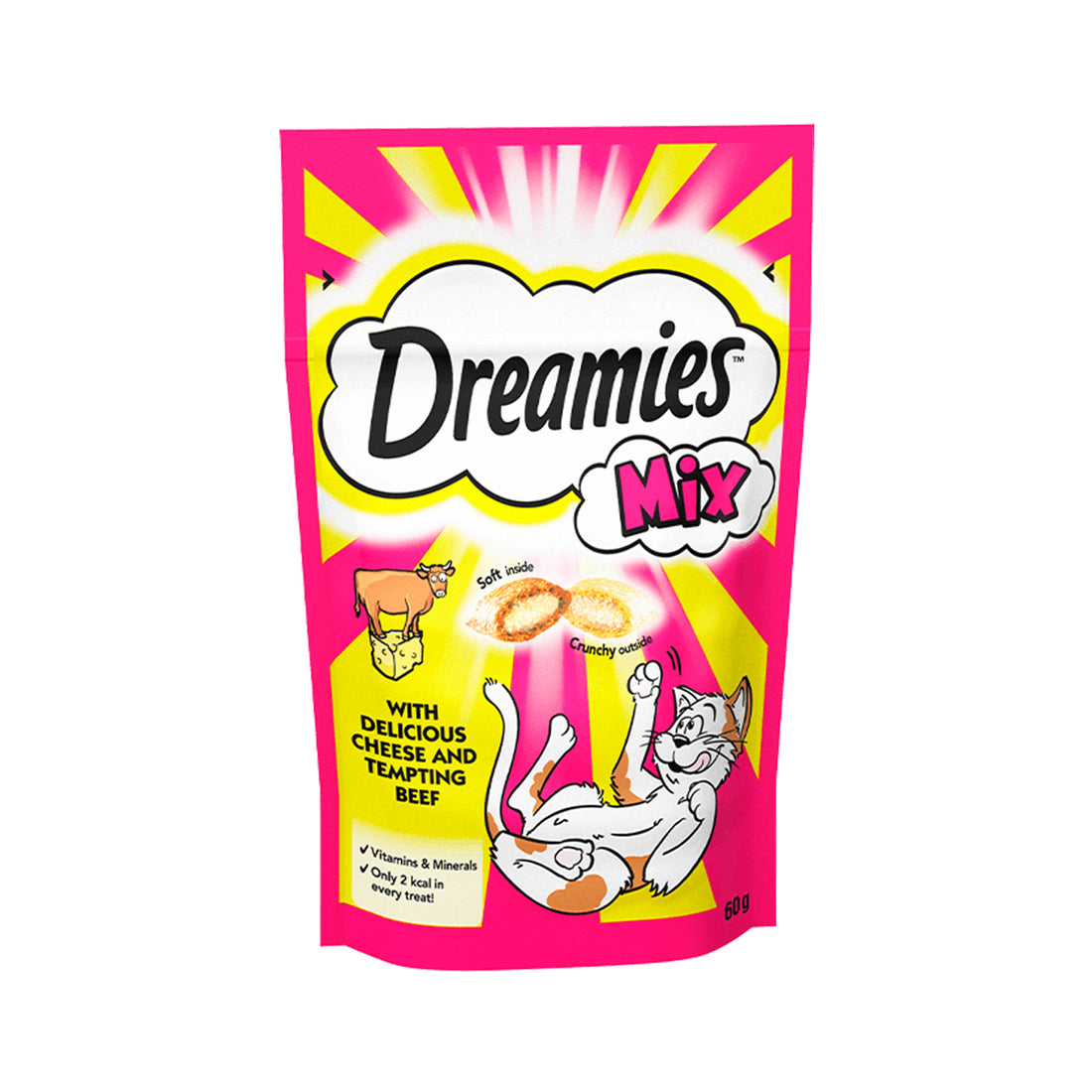 Dreamies™ Cat Treats Cheese & Beef 60g