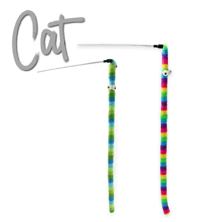 Ancol Wiggle Worm Cat Dangler Rainbow