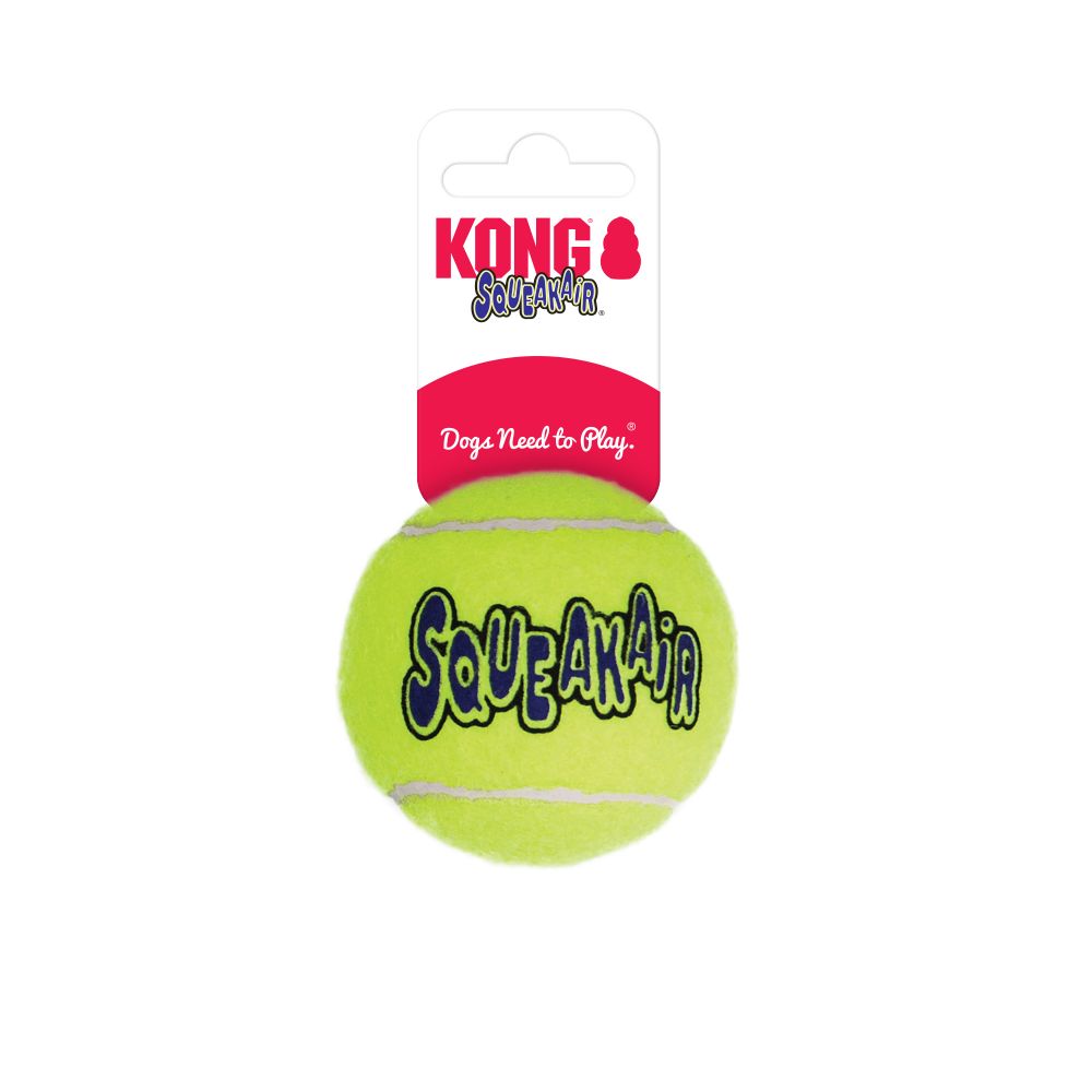 Kong Air Squeaker Tennis Ball Medium Loose Net 1