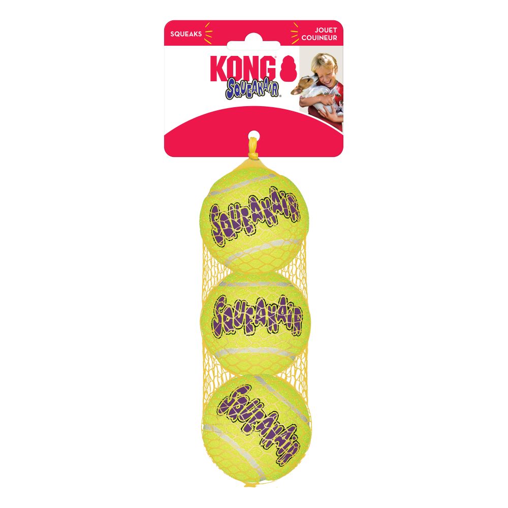 Kong Air Squeaker Tennis Ball Medium Net 3