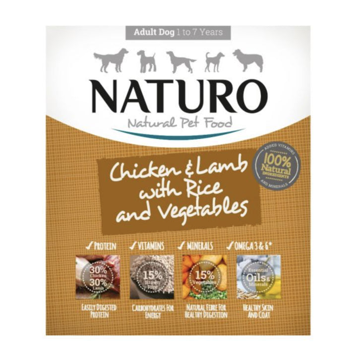 Natural Adult Dog Chicken And Lamb With Rice & Vegetables 400g
