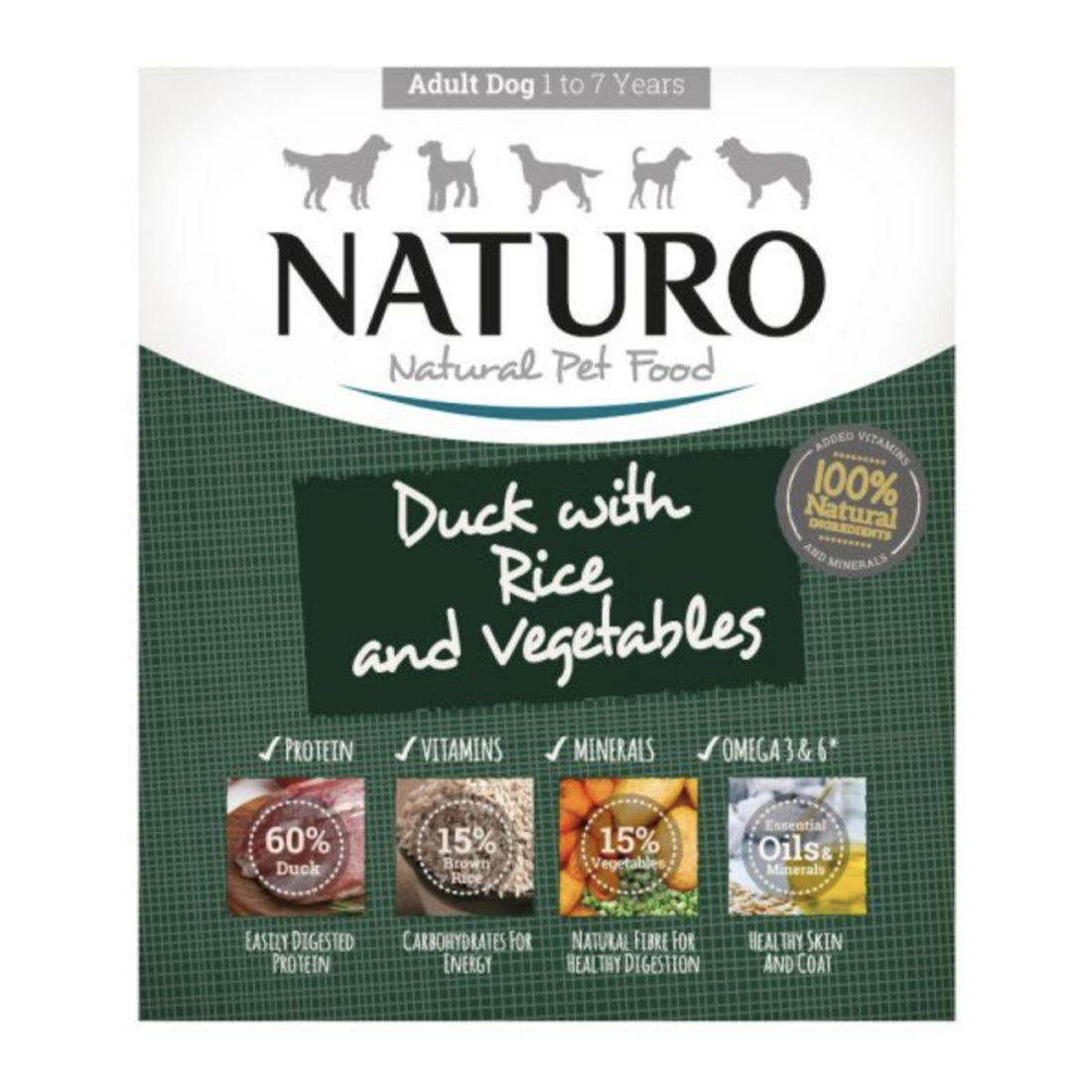 Naturo Adult Dog Duck With Rice & Vegetables 400g