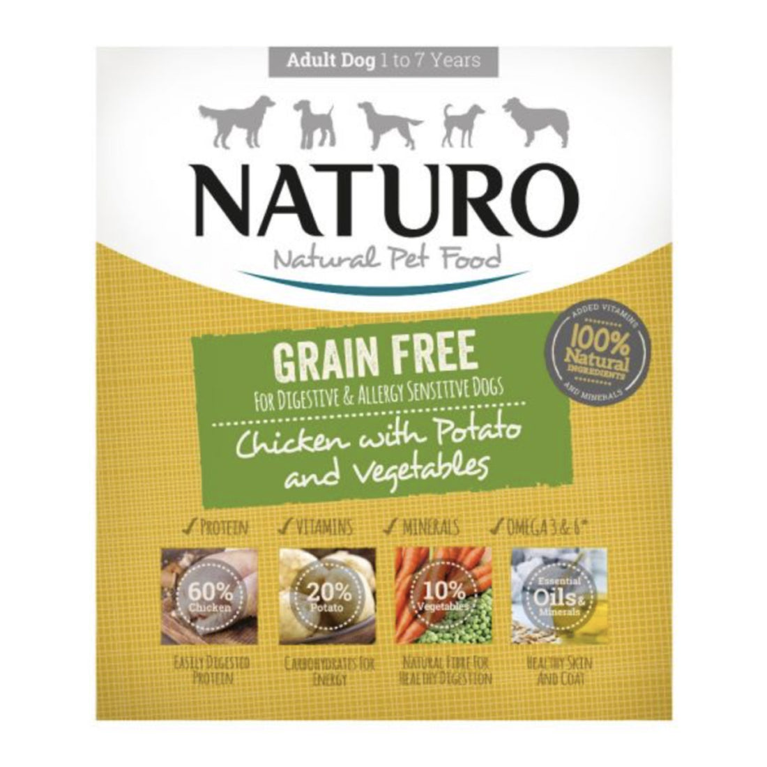 Nature Adult Dog Grain Free Chicken & Potato With Vegetables 400g