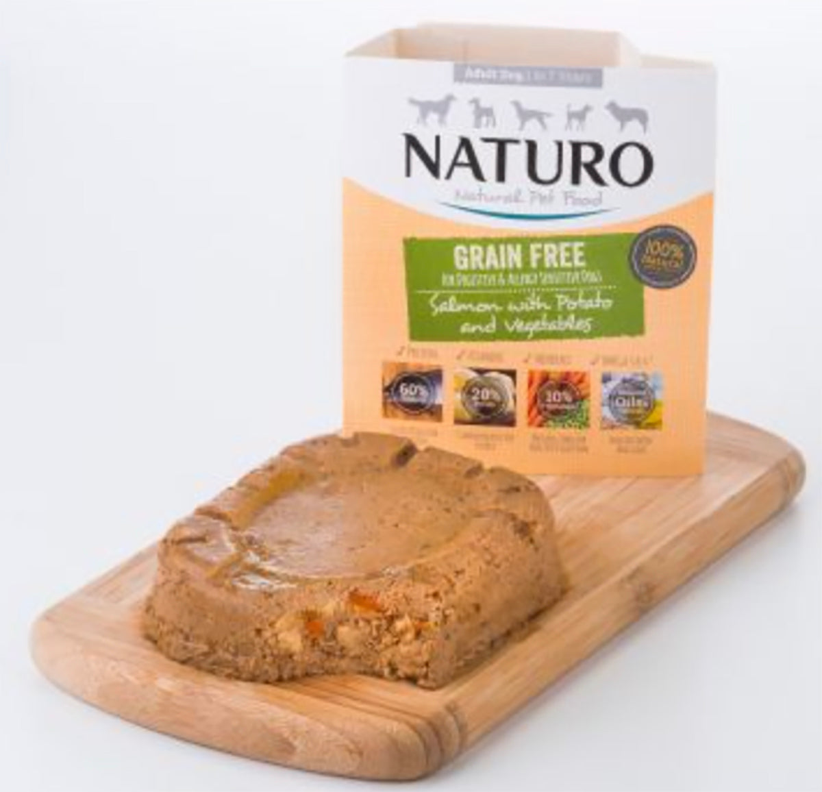 Naturo Adult Dog Grain Free Salmon & Potato With Vegetables 400g