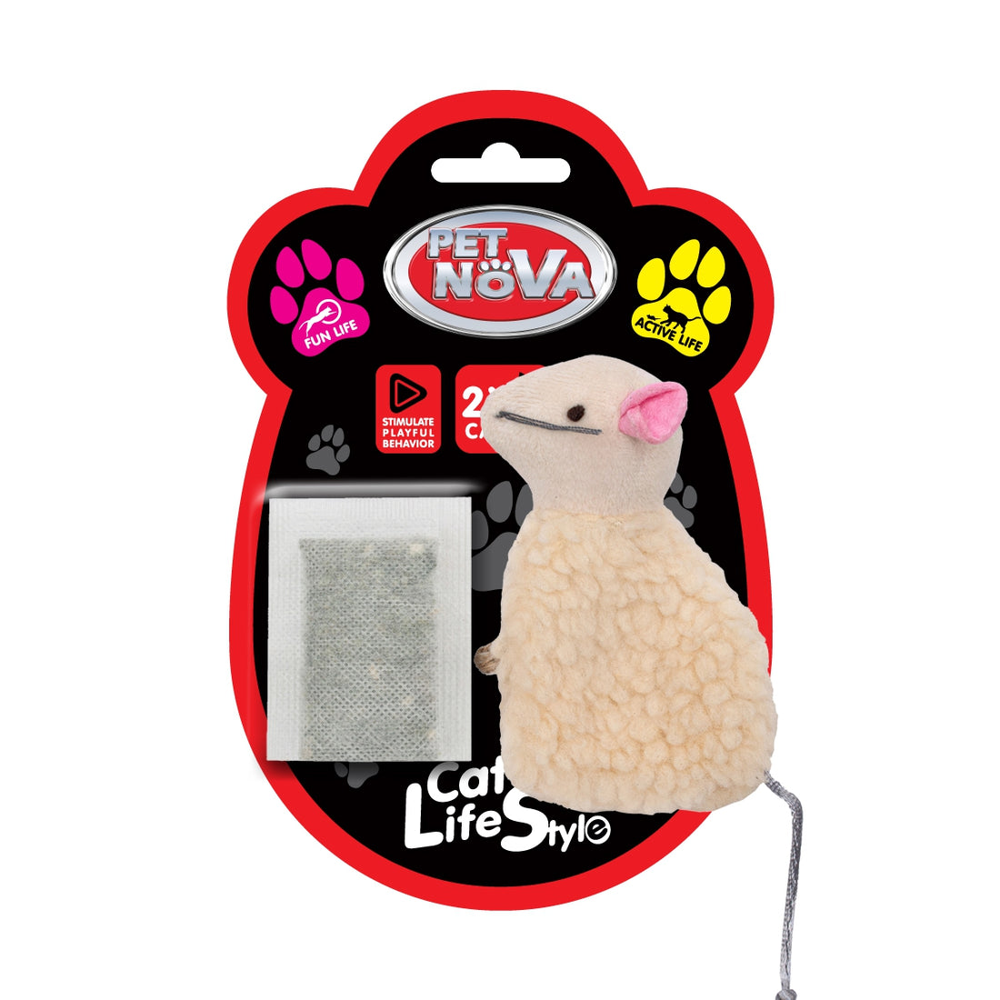 Catnip Pink Ear Mouse