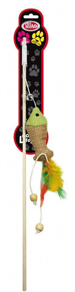 Pet Nova Cat Rod With Fish 40cm