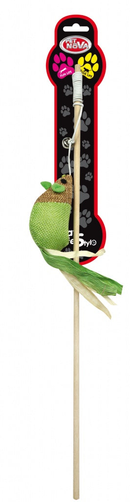 Pet Nova Cat Rod With Green Mouse 40cm