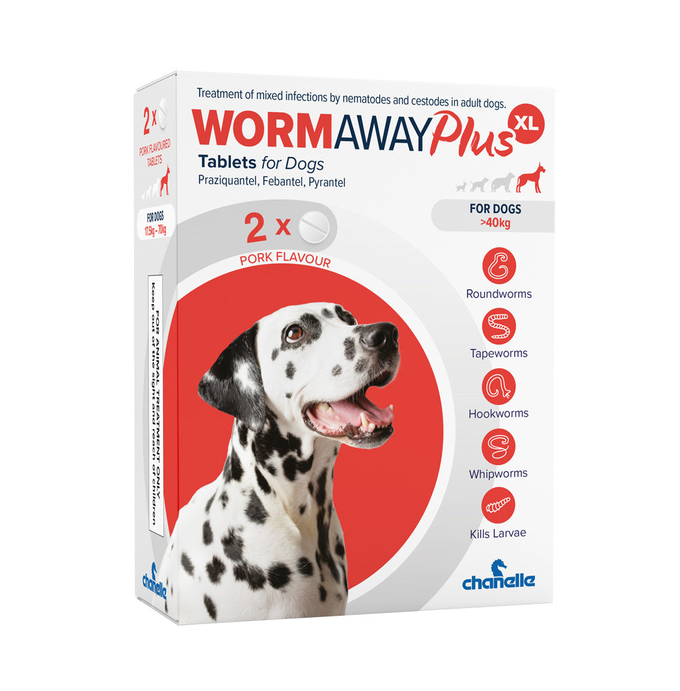Wormaway Plus XL Dog Tablets – Pork Flavour
