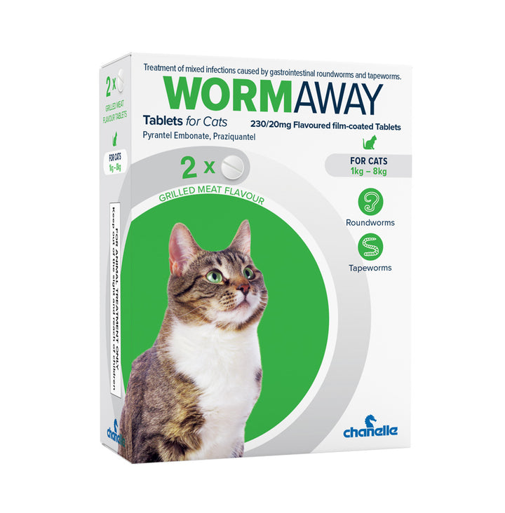 Wormaway Cat Tablets – Grilled Meat Flavour
