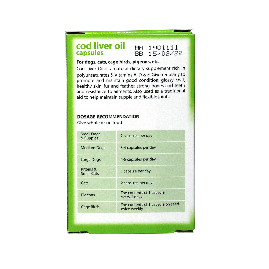 Johnson's Cod Liver Oil Capsules 40 Tabs