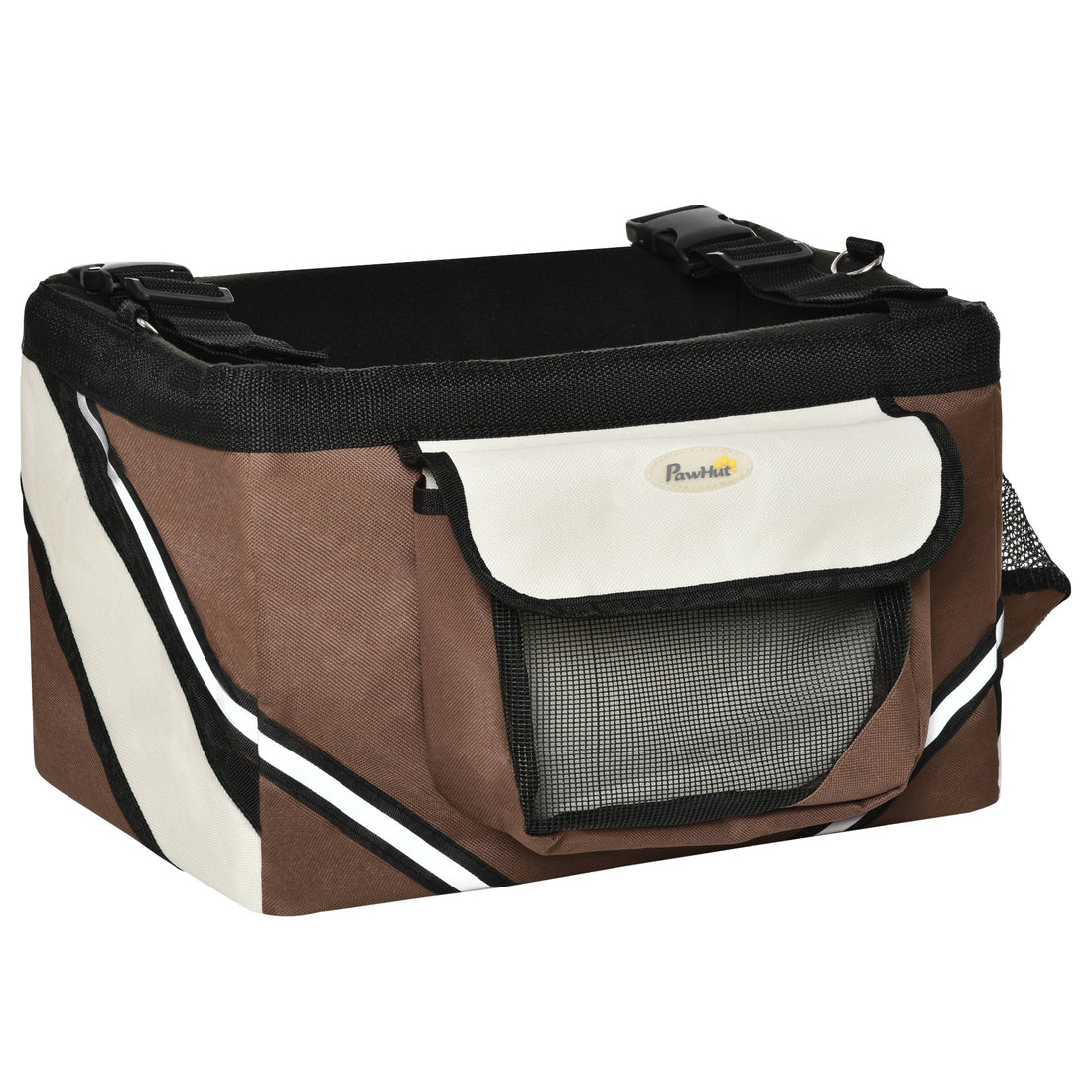PawHut Dog Bike Basket, 3 in 1 Cat Travel Bag Bicycle Carrier Sling Bag with Storage