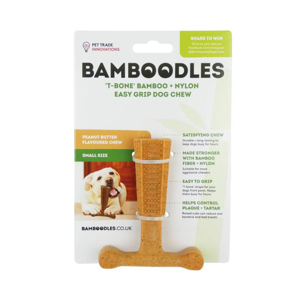 Bamboodles T-Bone Chew Peanut Butter