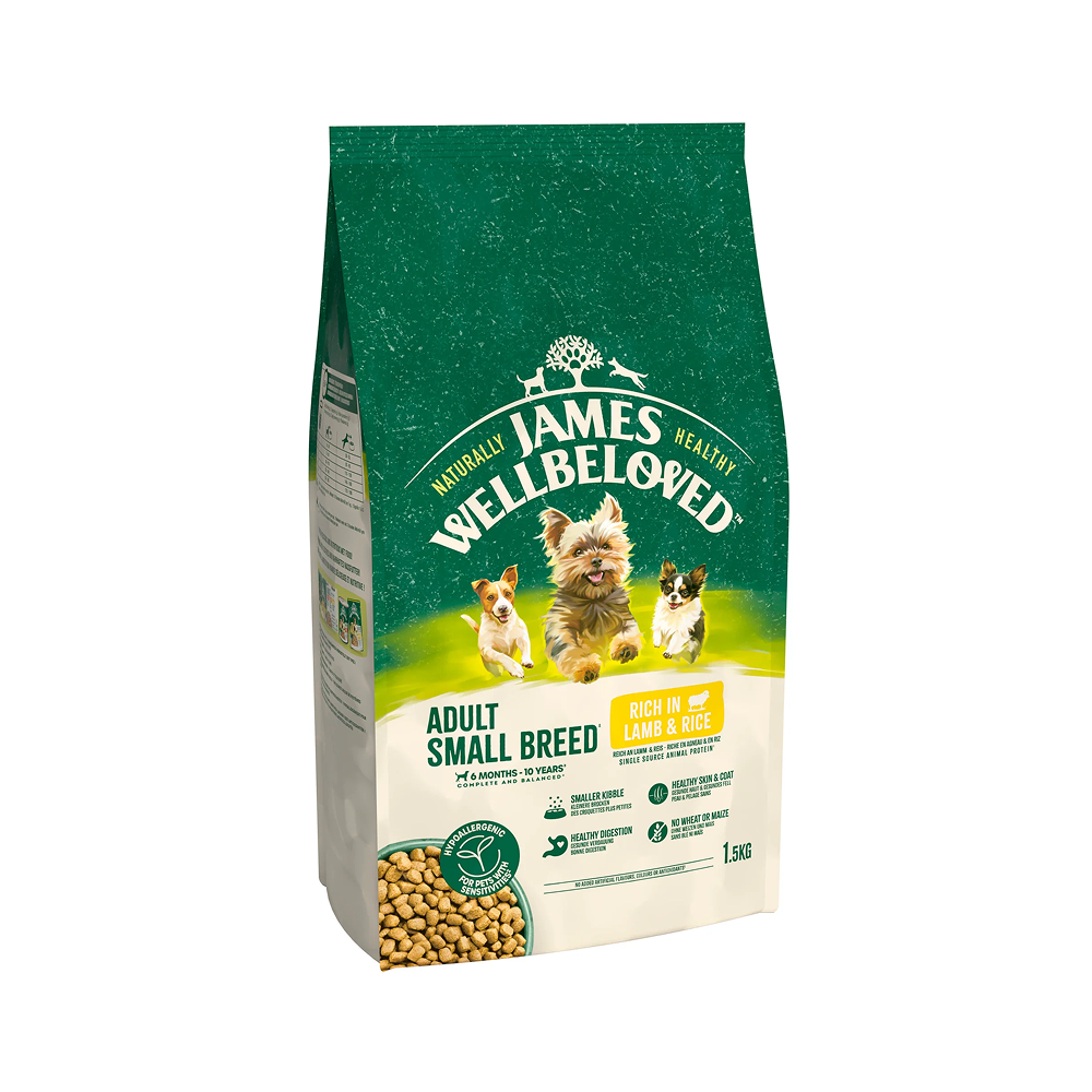 James Wellbeloved Adult Small Breed Lamb & Rice 1.5kg