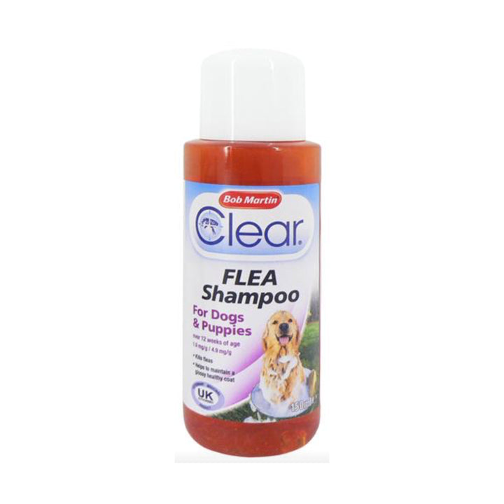 Bob Martin Clear Flea Shampoo For Dogs & Puppies 150ml