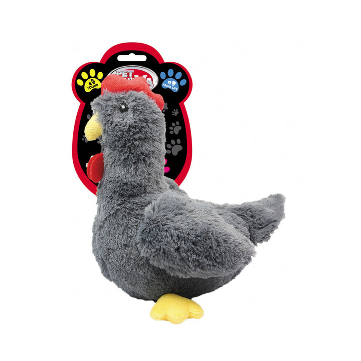 Pet Nova Grey Chicken Plush Dog Toy
